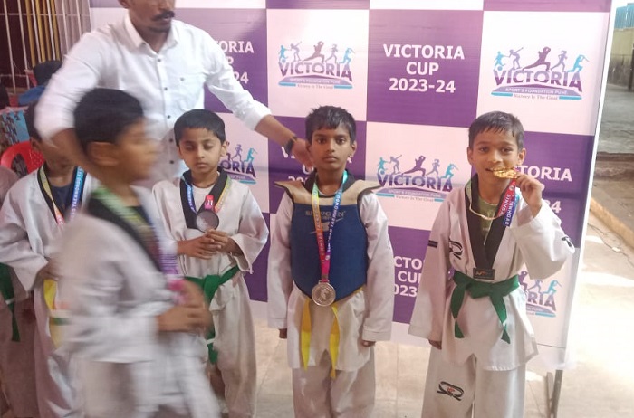 Victoria cup 2023-24 Karate- Sharvil Joshi won Silver Medal